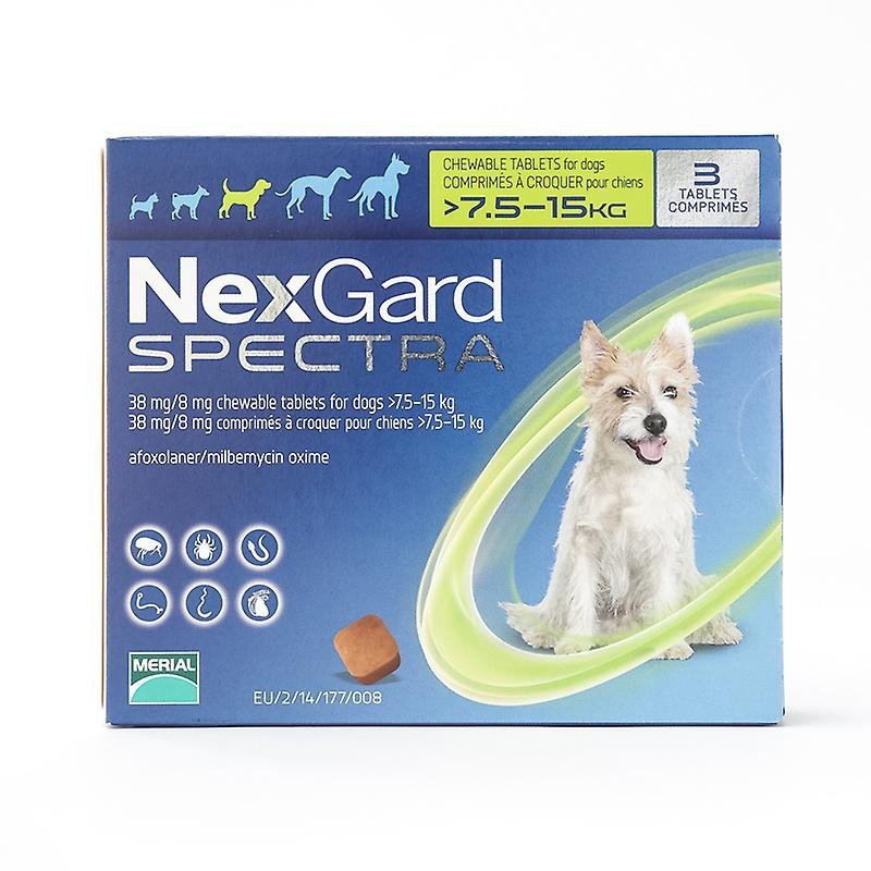 NEXGARD SPECTRA MASTICABLE 3 Comprimidos Antiparasitario para perros