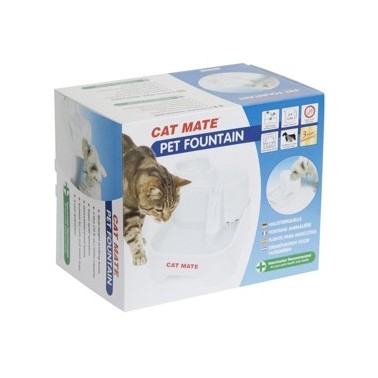 FUENTE CATMATE BLANCA PARA PERRO Y GATO 2 LITROS