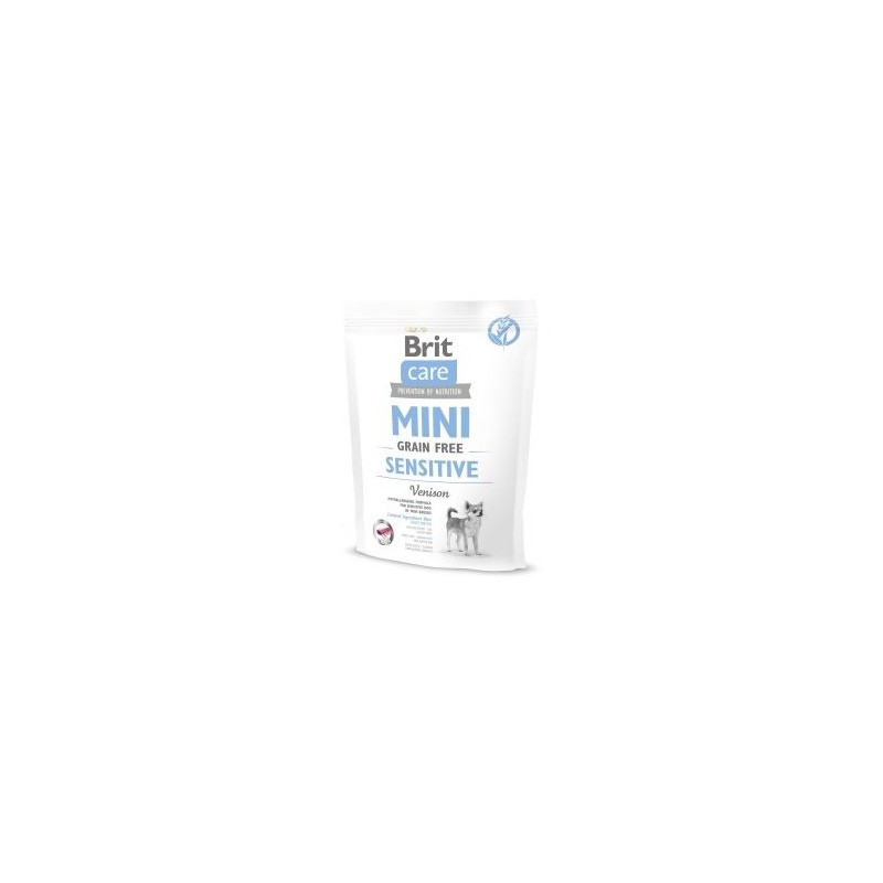 BRIT CARE GRAIN FREE MINI SENSITIVE PERRO ADULTO RAZA MINIATURA CON VENADO 400g