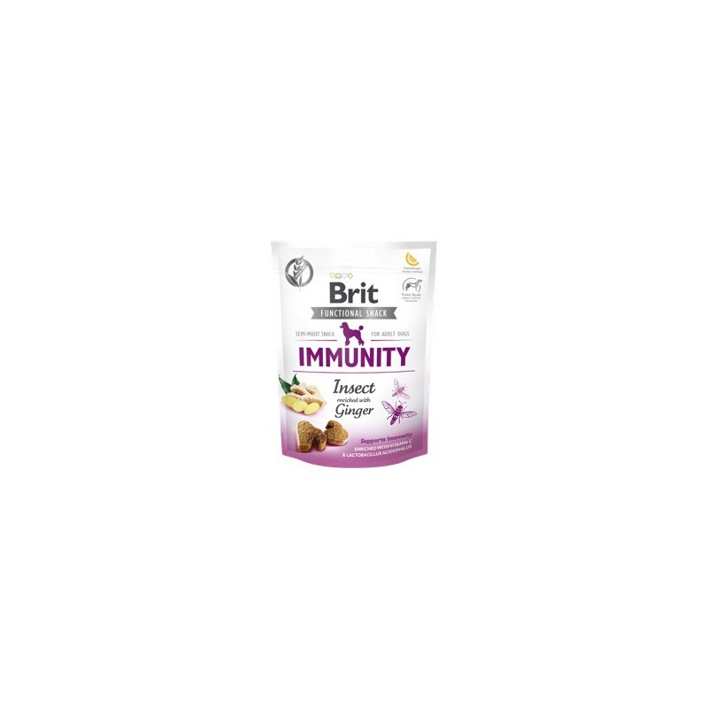 BRIT CARE SNACK IMMUNITY PERRO ADULTO CON INSECTO DE 150g