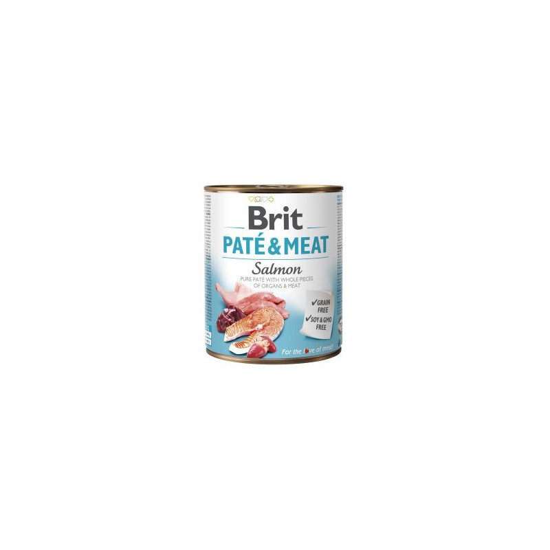 BRIT PATÉ & MEAT PERRO ADULTO CON SALMÓN LATA DE 800g