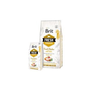 BRIT FRESH GREAT LIFE PERRO ADULTO CON POLLO Y PATAT 12Kg