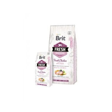 BRIT FRESH HEALTHY GROWTH PERRO PUPPY CON POLLO Y PATATA 12Kg