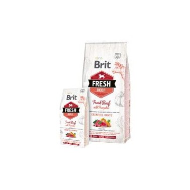 BRIT FRESH BONES & JOINT PERRO PUPPY CON TERNERA Y CALABAZA RAZAS GRANDES 12Kg