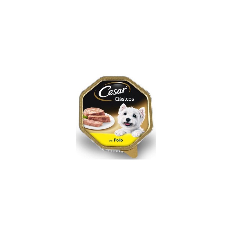 CESAR CLÁSICO PERRO PATÉ CON POLLO TARRINA DE 150g