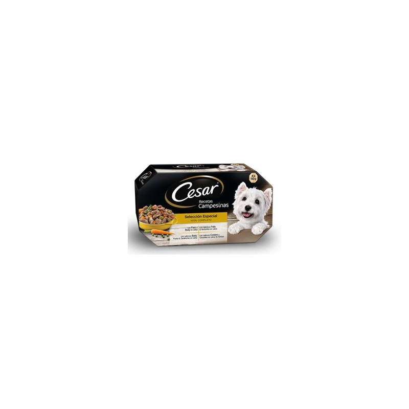 CESAR RECETA CAMPESINA PERRO MULTIPACK SELECCIÓN ESPECIAL DE 4 TARRINAS DE 150g