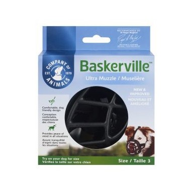 BOZAL BASKERVILLE ULTRA MUZZLE NEGRO TALLA 3