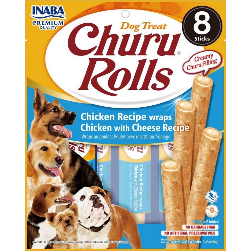 CHURU DOG ROLLS POLLO CON QUESO 8 X 12 GR