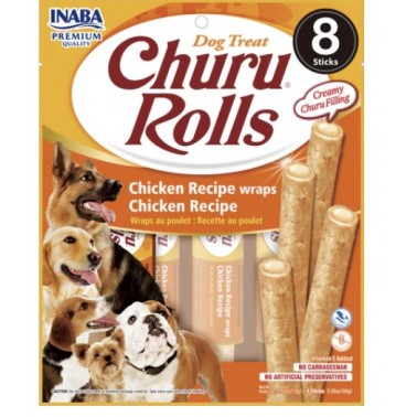 CHURU DOG ROLLS POLLO  8 X 12 GR