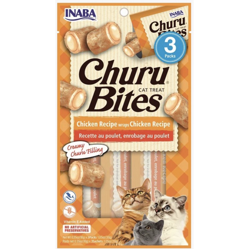 CHURU CAT BITES POLLO 3 X 10 GR