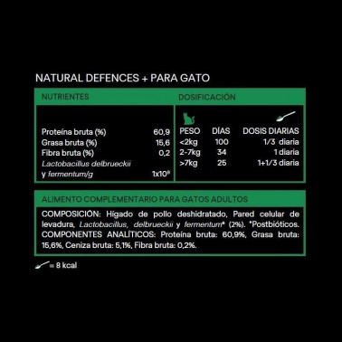 PROPLAN SUPLEMENTO GATO NATURAL DEFENCES 60G