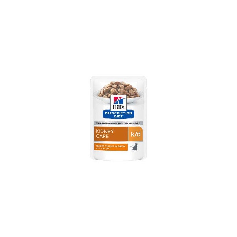 HILL'S PRESCRIPTION DIET GATO ADULTO K/D KIDNEY CARE POUCH CON POLLO DE 85g