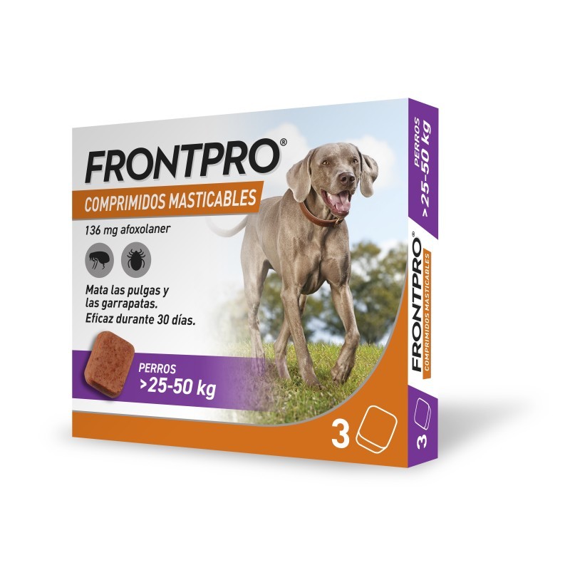 FRONTPRO 136 MG COMP MAST PERROS 25-50 KG 3 COMP