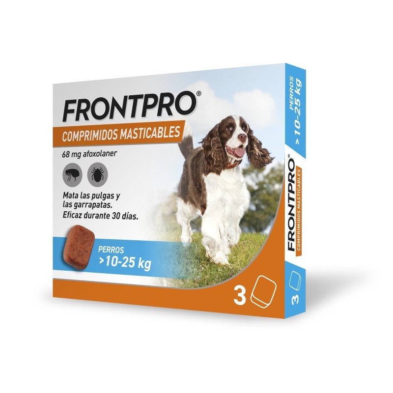 FRONTPRO 68 MG COMP MAST PERROS 10-25 KG 3 COMP