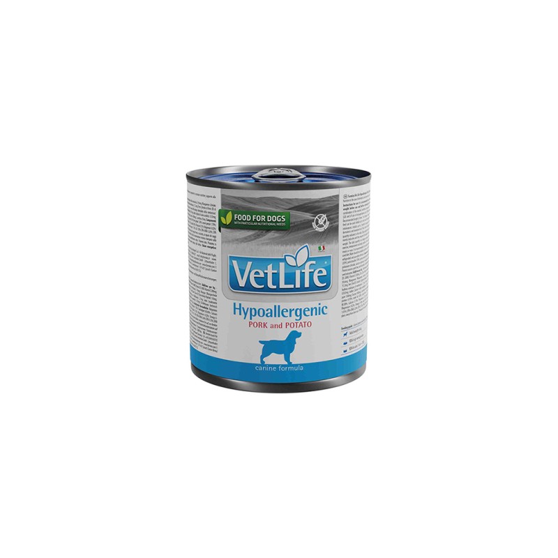 VETLIFE DOG HYPO CERDO,PATATA 6X300G