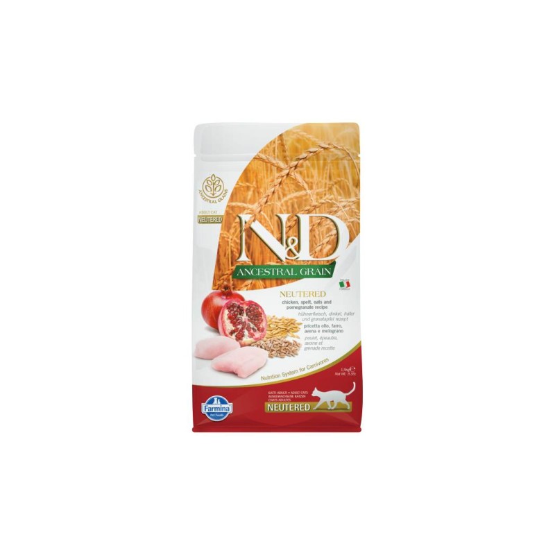 N&D ANCESTRAL CAT NEUTERED POLLO 1,5KG