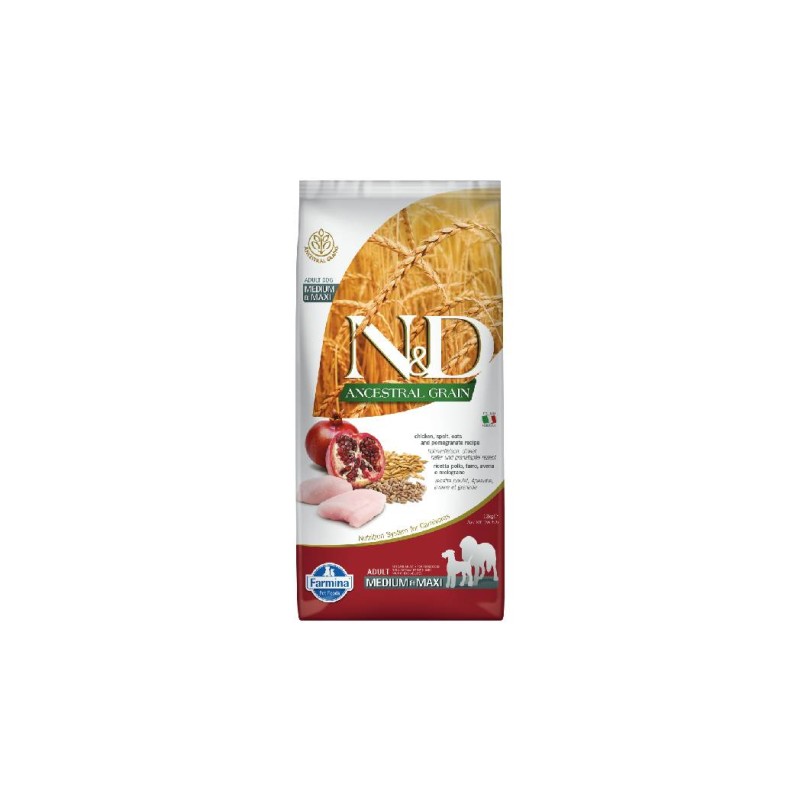 N&D ANCESTRAL DOG MED/MAX POLLO 12KG