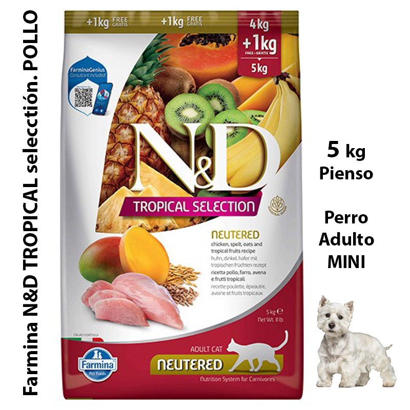 Farmina N&D TROPICAL perro adulto MINI POLLO