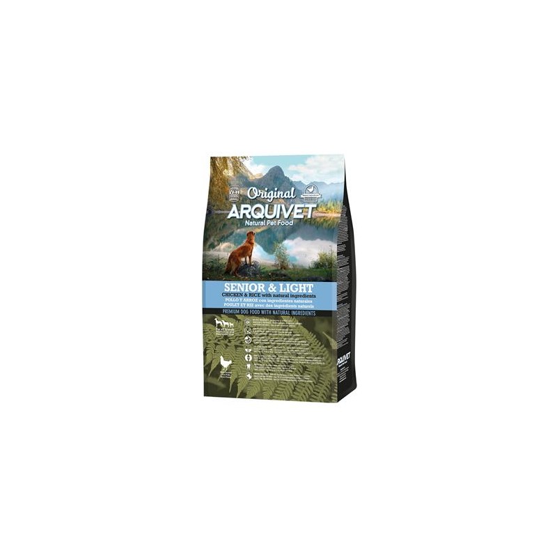 Arquivet-Original - Senior&Light - Pienso para perros adultos de todo tipo de razas - Pollo y arroz - 3 kg