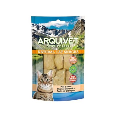 Pollo al vapor 50 gr - Snacks 100% naturales para gatos - Alimento complementario para felinos