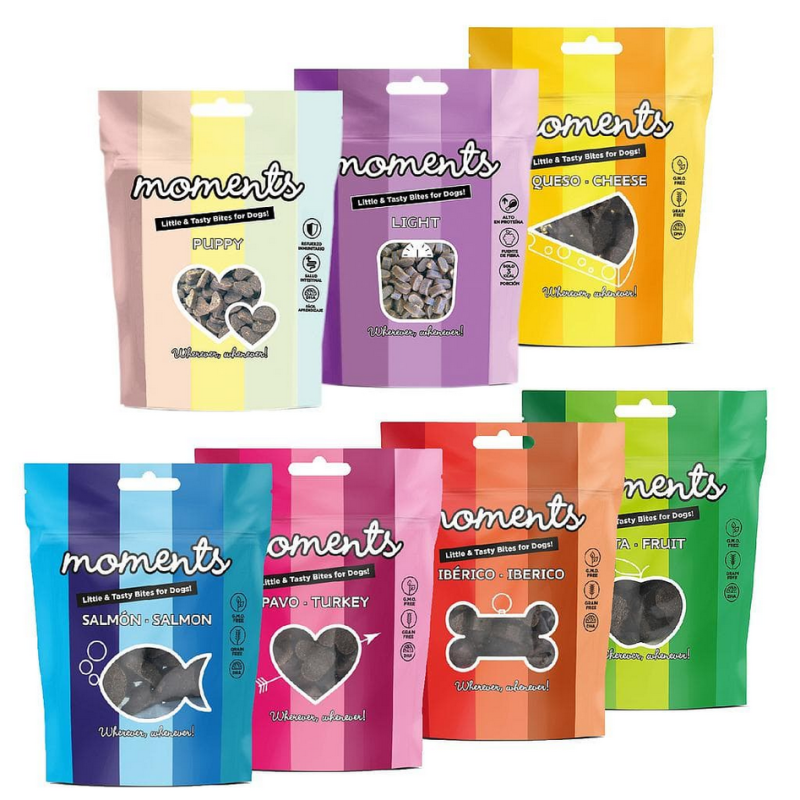 Moments  Snacks Para Perros 60gr varios sabores.