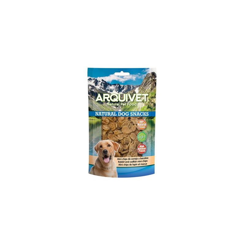 Mini Chips de conejo y bacalao 100 g