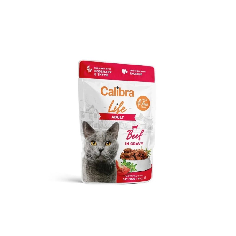 Calibra Cat Life Pouch Adult Buey En Salsa 85GR