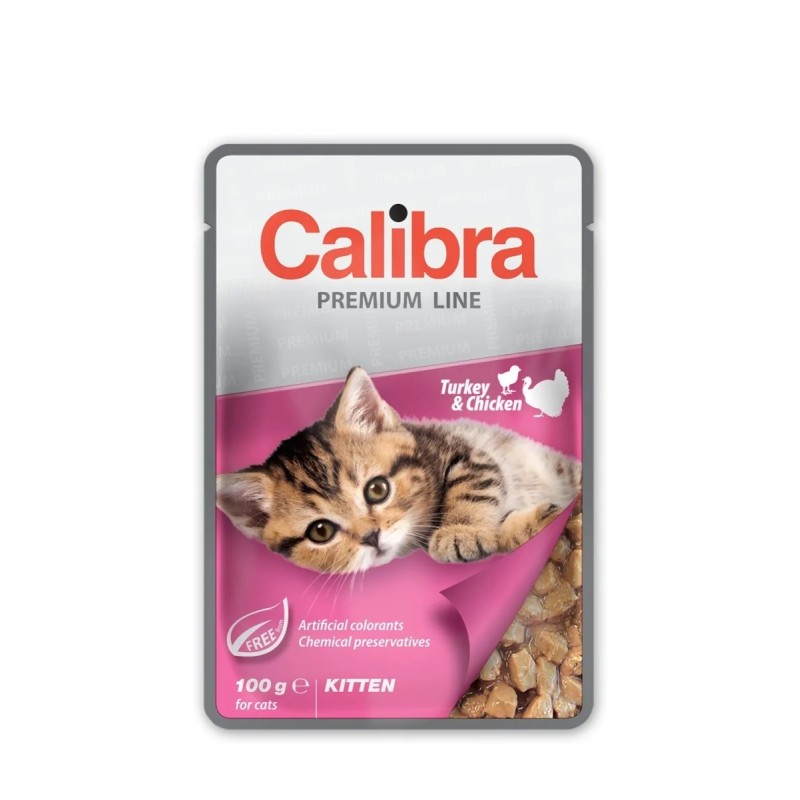 Calibra Cat Kitten Pouch Pavo Pollo 100GR