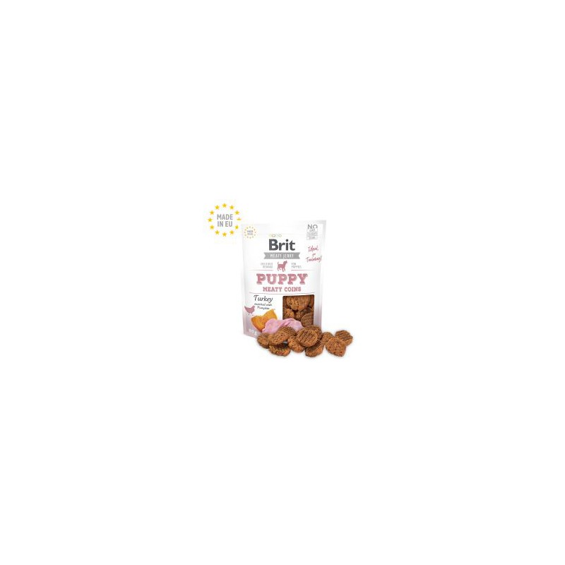 BRIT JERKY SNACK MONEDAS PAVO PUPPY BOLSITA DE 80g