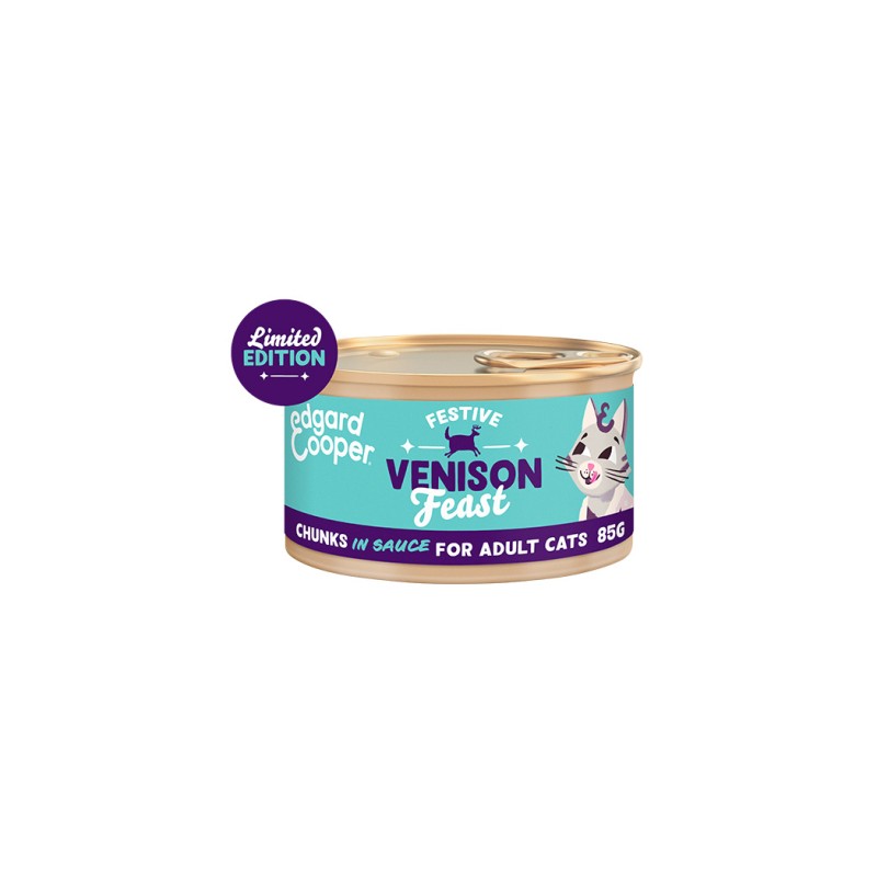 EC FELINE ADULT TROCITOS VENADO NAVIDAD LATA 85G